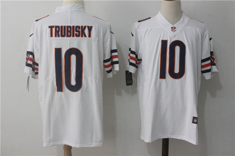 Men's Chicago Bears Mitch Trubisky #10 White Game Jerseys