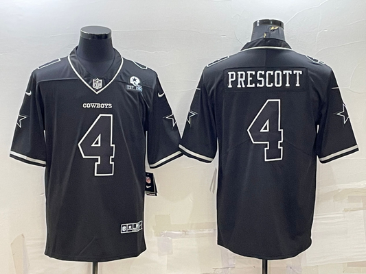 Men's Dallas Cowboys Dak Prescott #4 Black Legend Player Jerseys