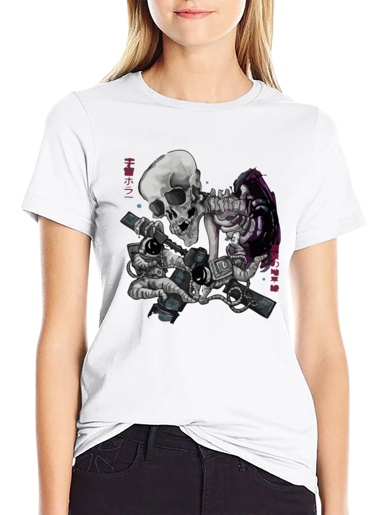 Skull Astronaut Black T-Shirt - Space Adventure