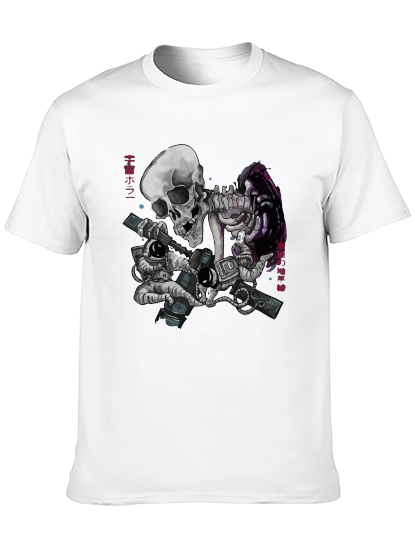 Skull Astronaut Black T-Shirt - Space Adventure