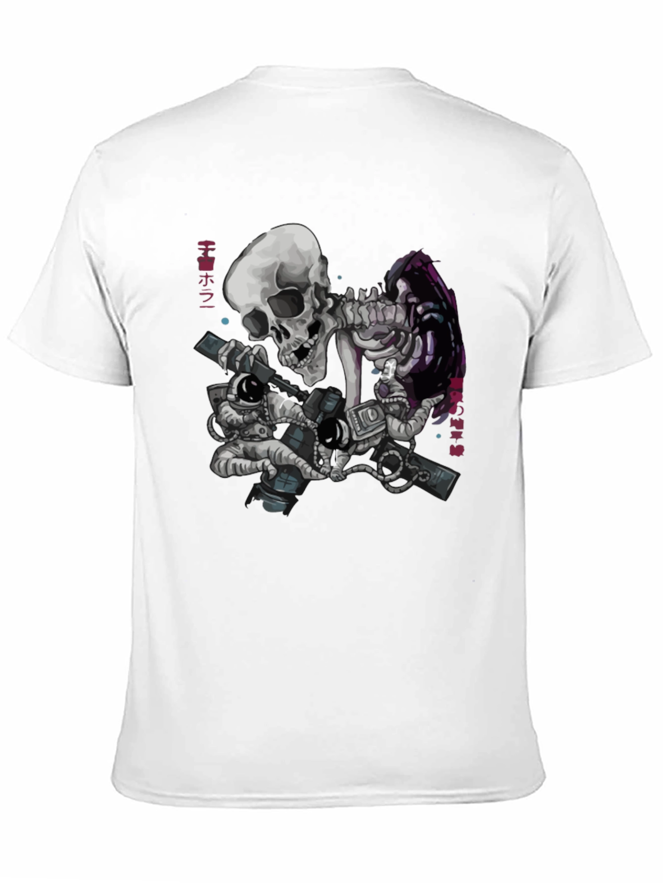 Skull Astronaut Black T-Shirt - Space Adventure