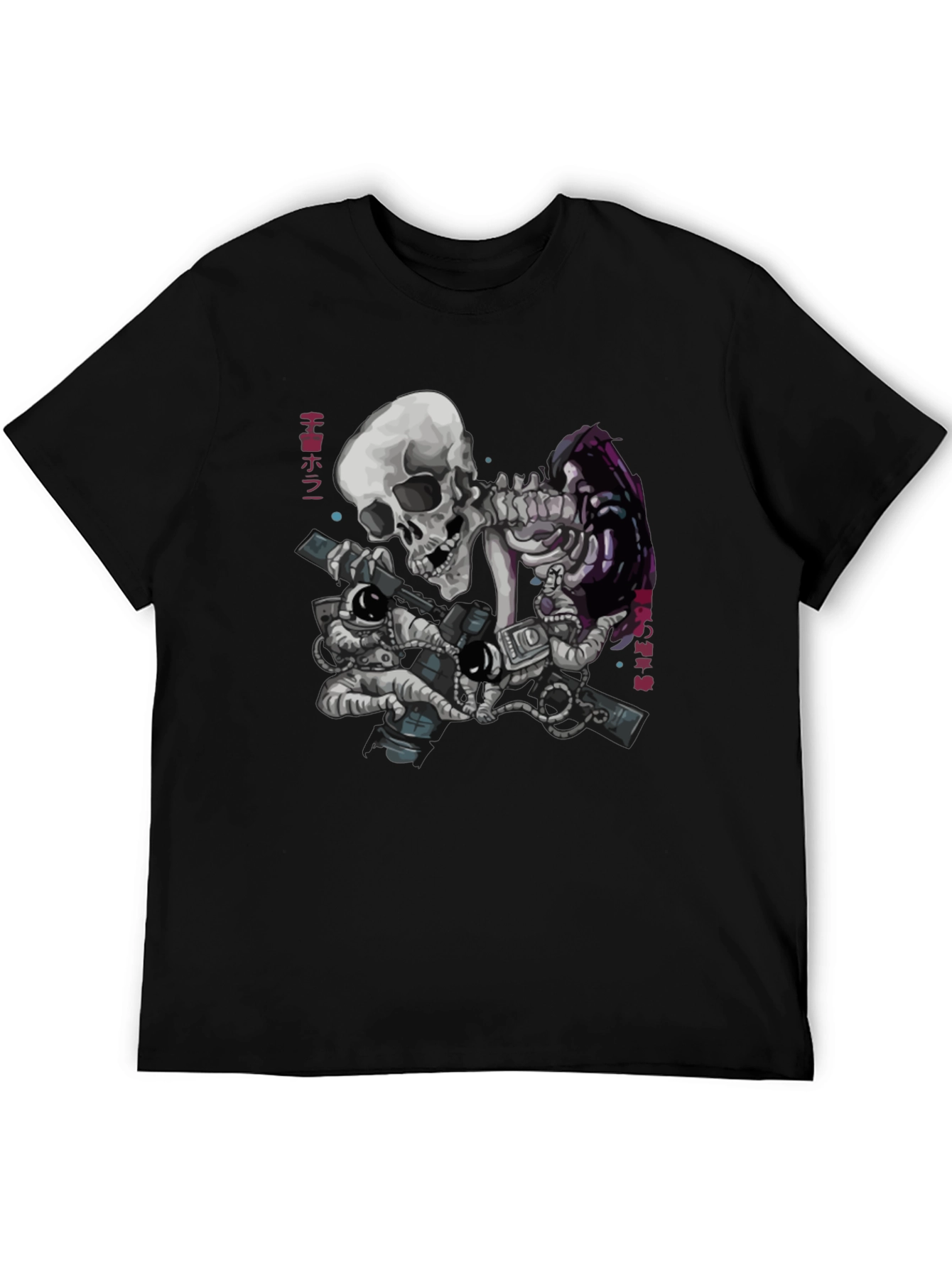 Skull Astronaut Black T-Shirt - Space Adventure
