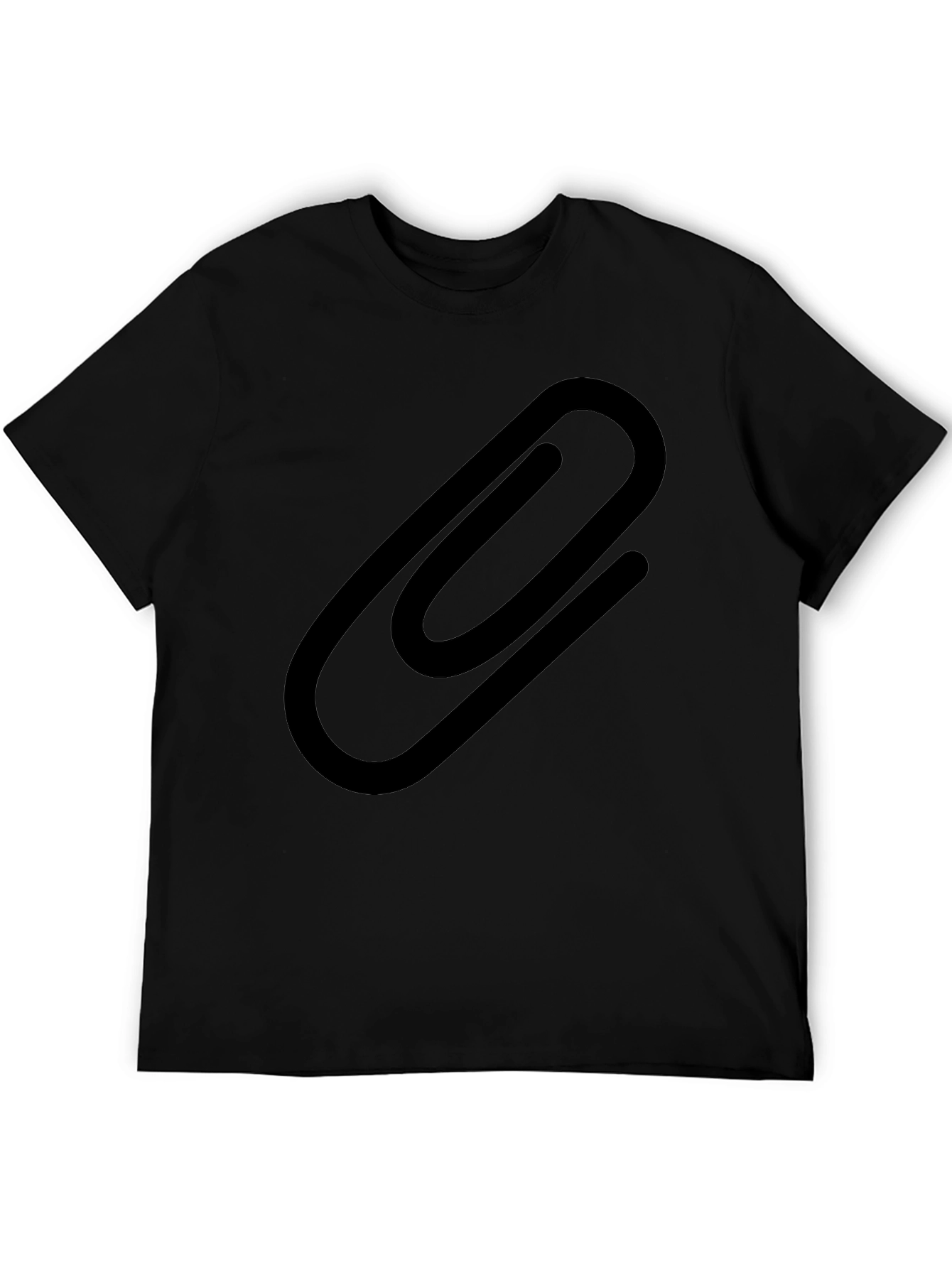 Paperclip Graphic Black T-Shirt