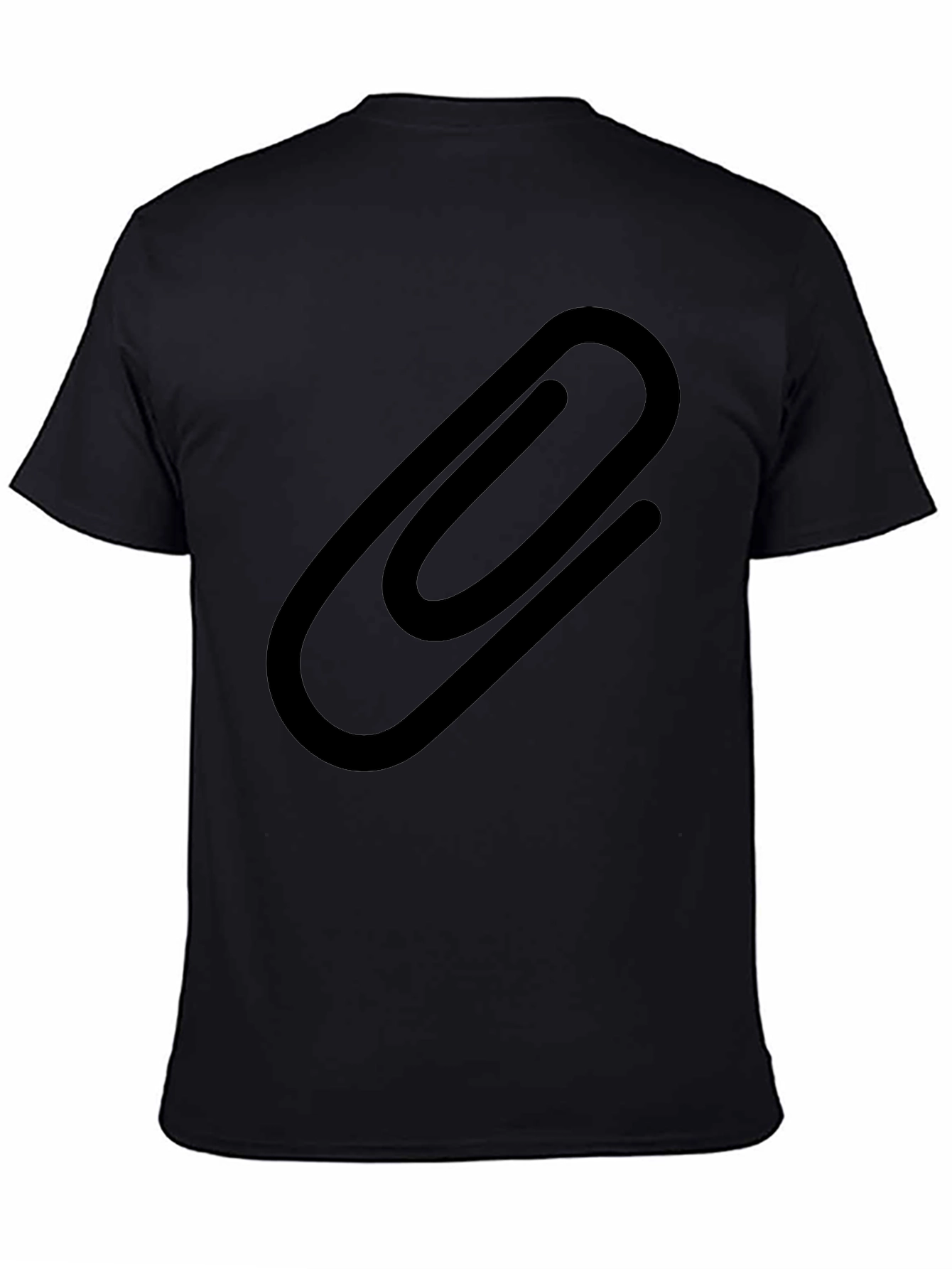 Paperclip Graphic Black T-Shirt