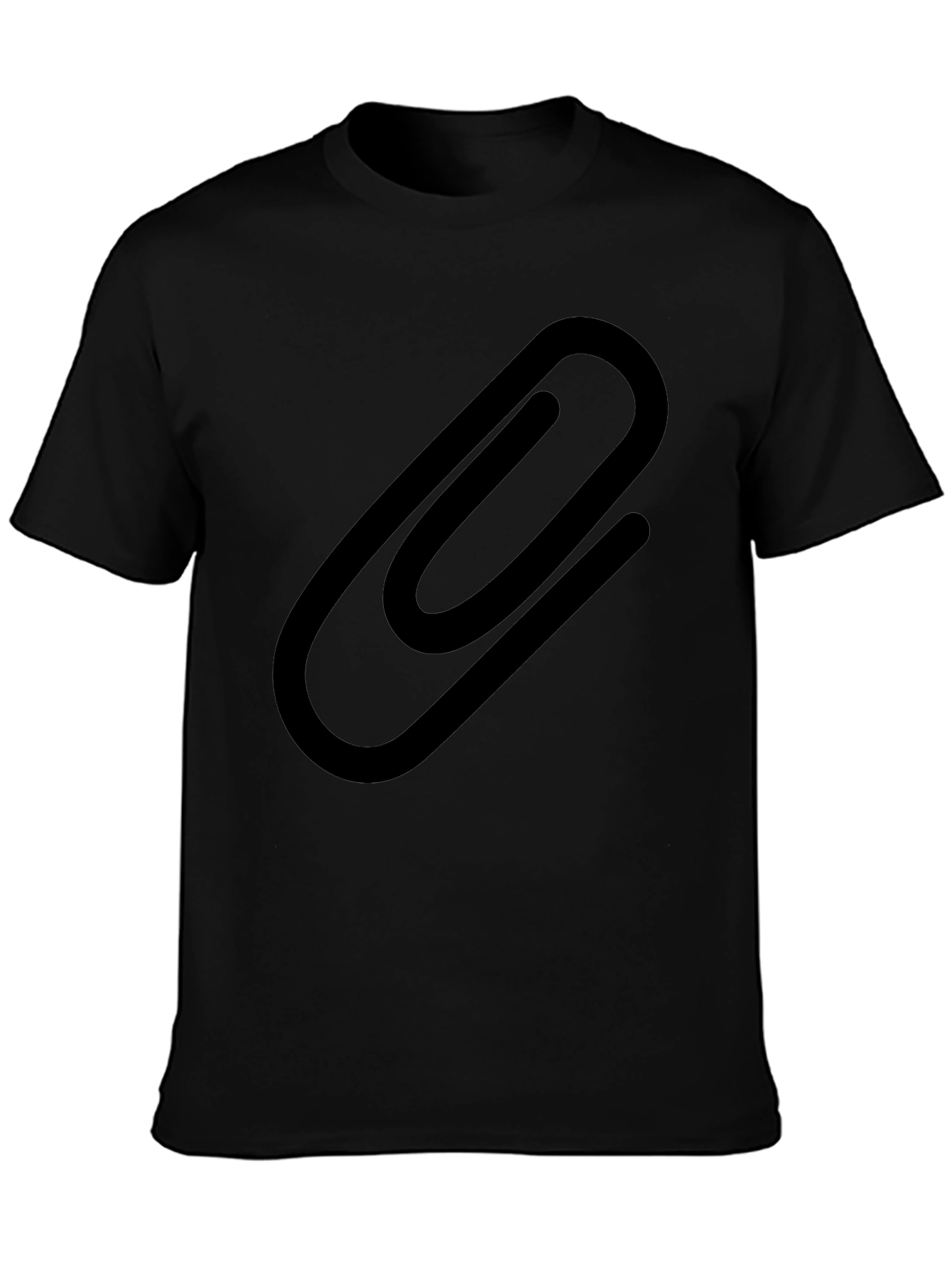 Paperclip Graphic Black T-Shirt