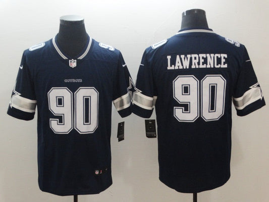 Men's Dallas Cowboys DeMarcus Lawrence #90 Navy Game Player Jerseys