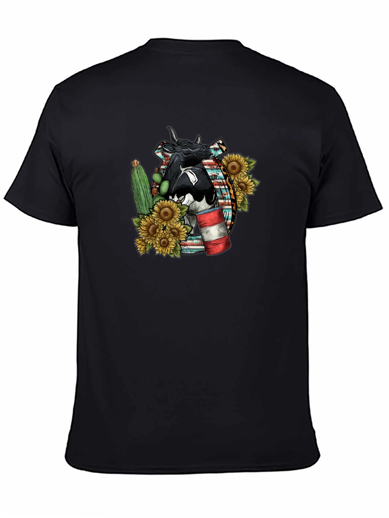 Cow & Sunflower Graphic Tee - Western Style
