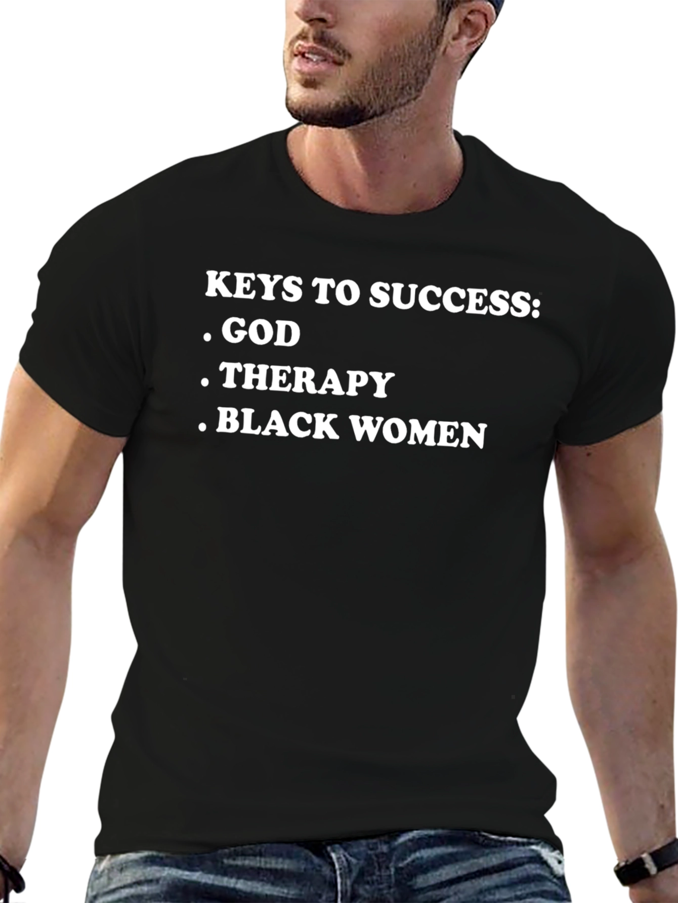 Keys To Success T-Shirt: God Therapy Black Women