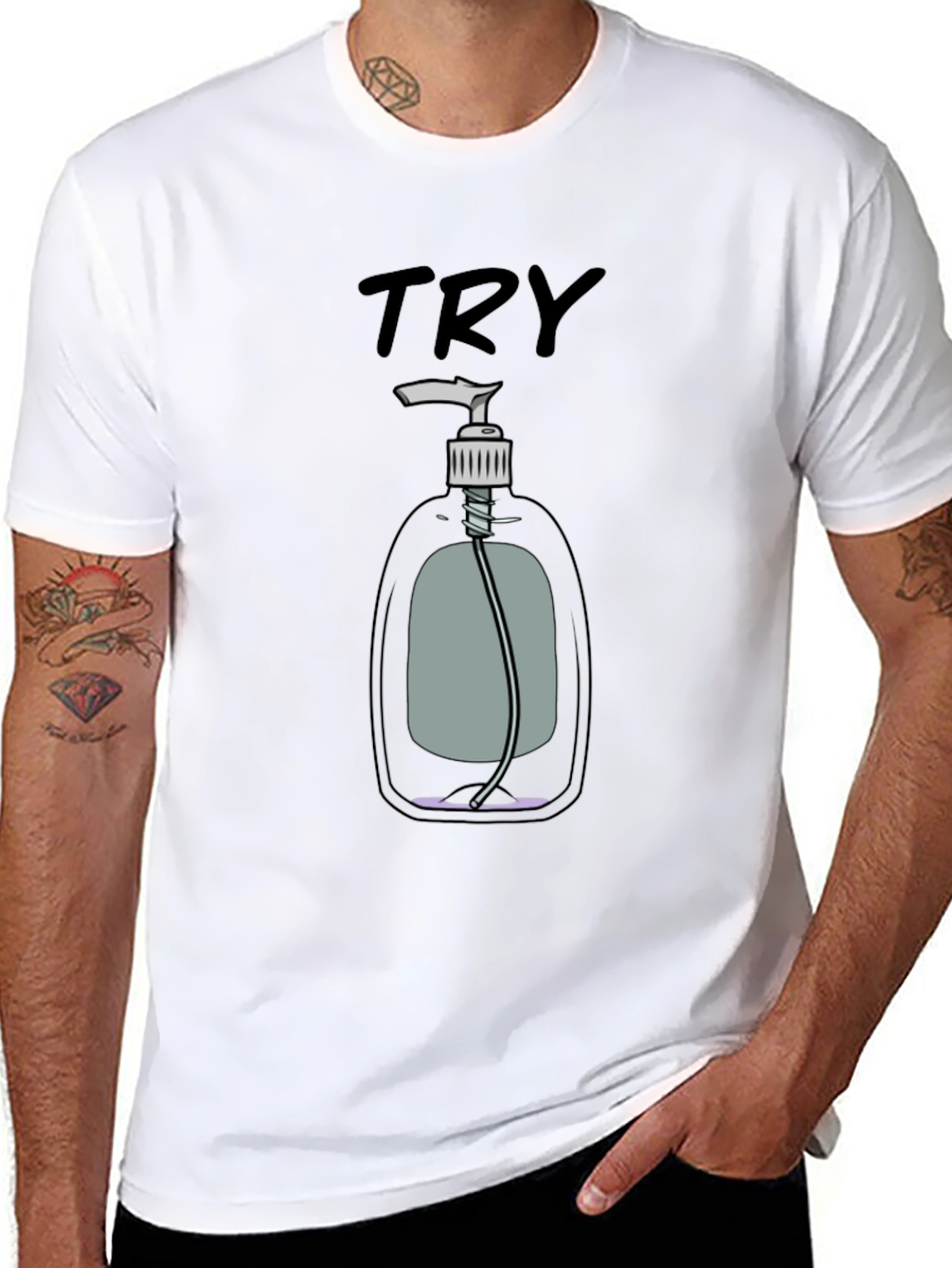 Try Hand Sanitizer Graphic T-Shirt