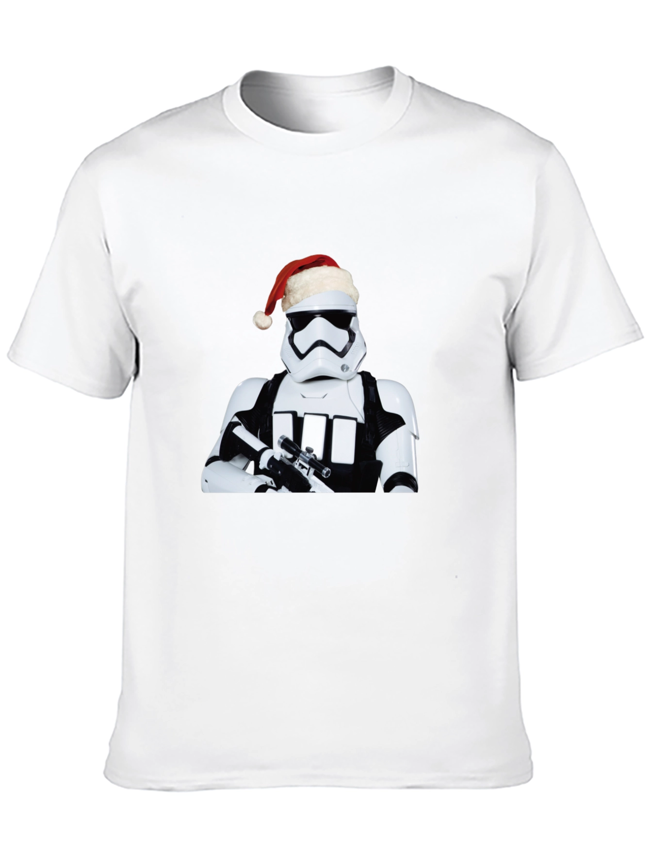 Star Wars Stormtrooper Santa Holiday Black T-Shirt