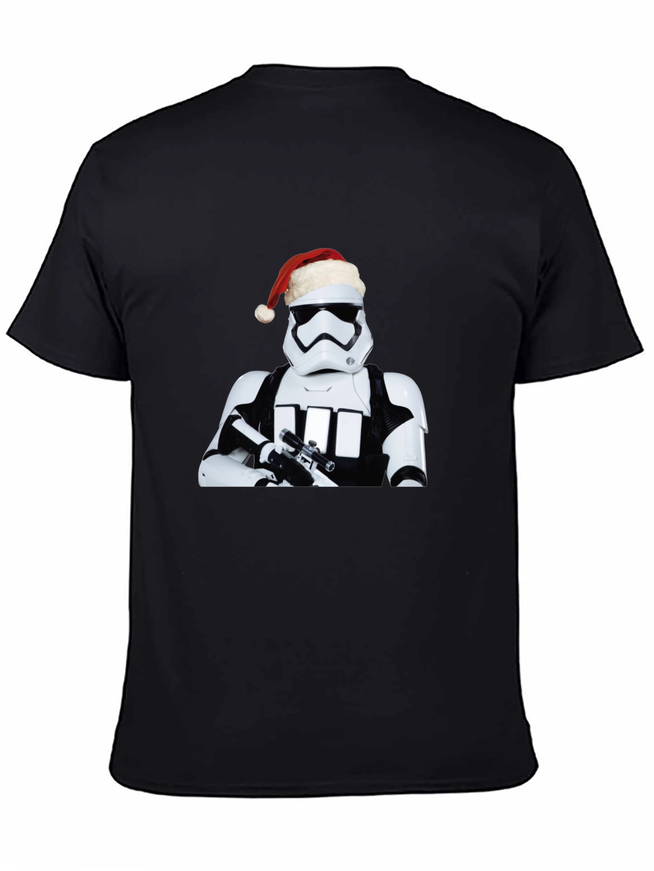Star Wars Stormtrooper Santa Holiday Black T-Shirt
