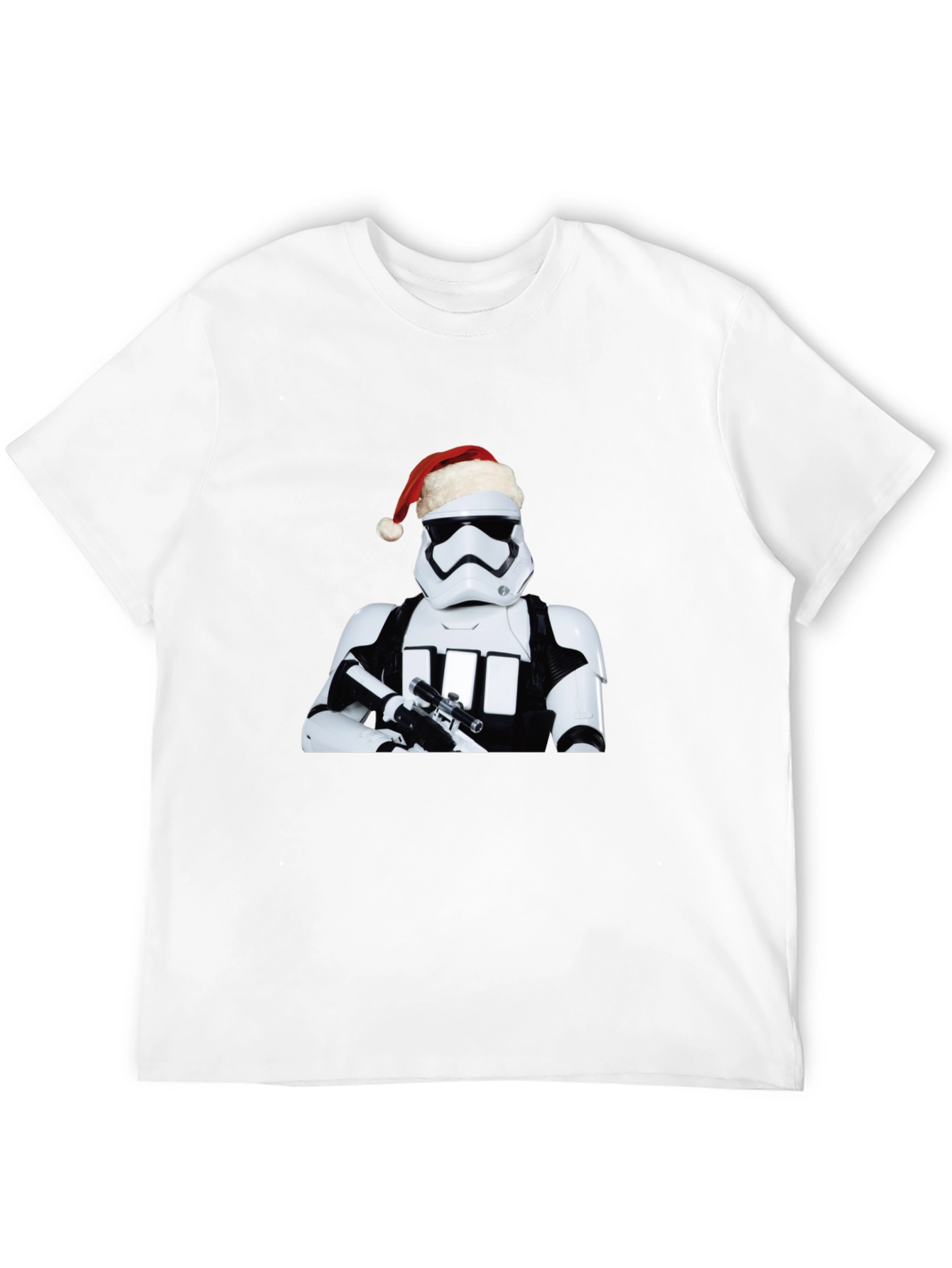Star Wars Stormtrooper Santa Holiday Black T-Shirt