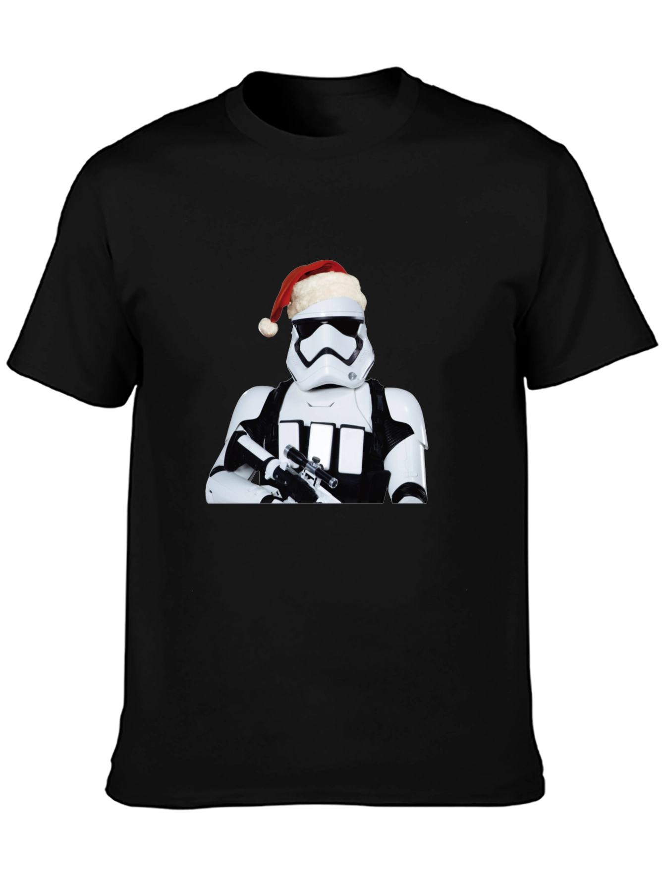 Star Wars Stormtrooper Santa Holiday Black T-Shirt