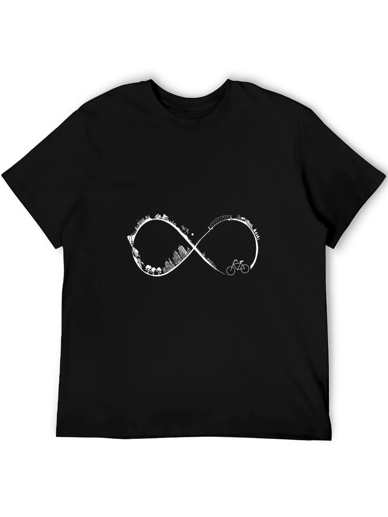 Infinity Bike Ride T-Shirt - Black Cotton Tee