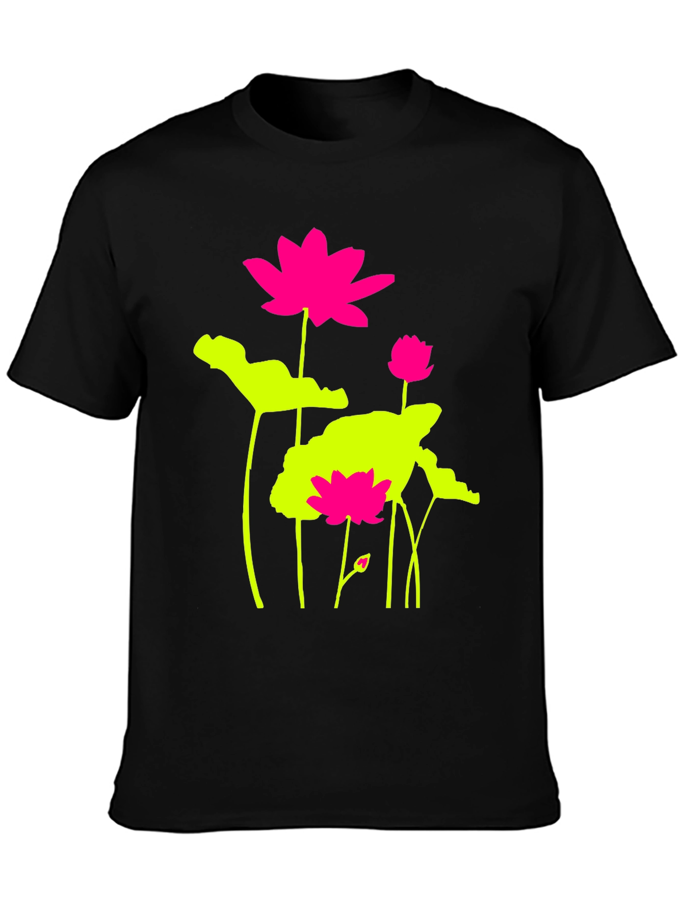 Lotus Flower Graphic Print T-Shirt