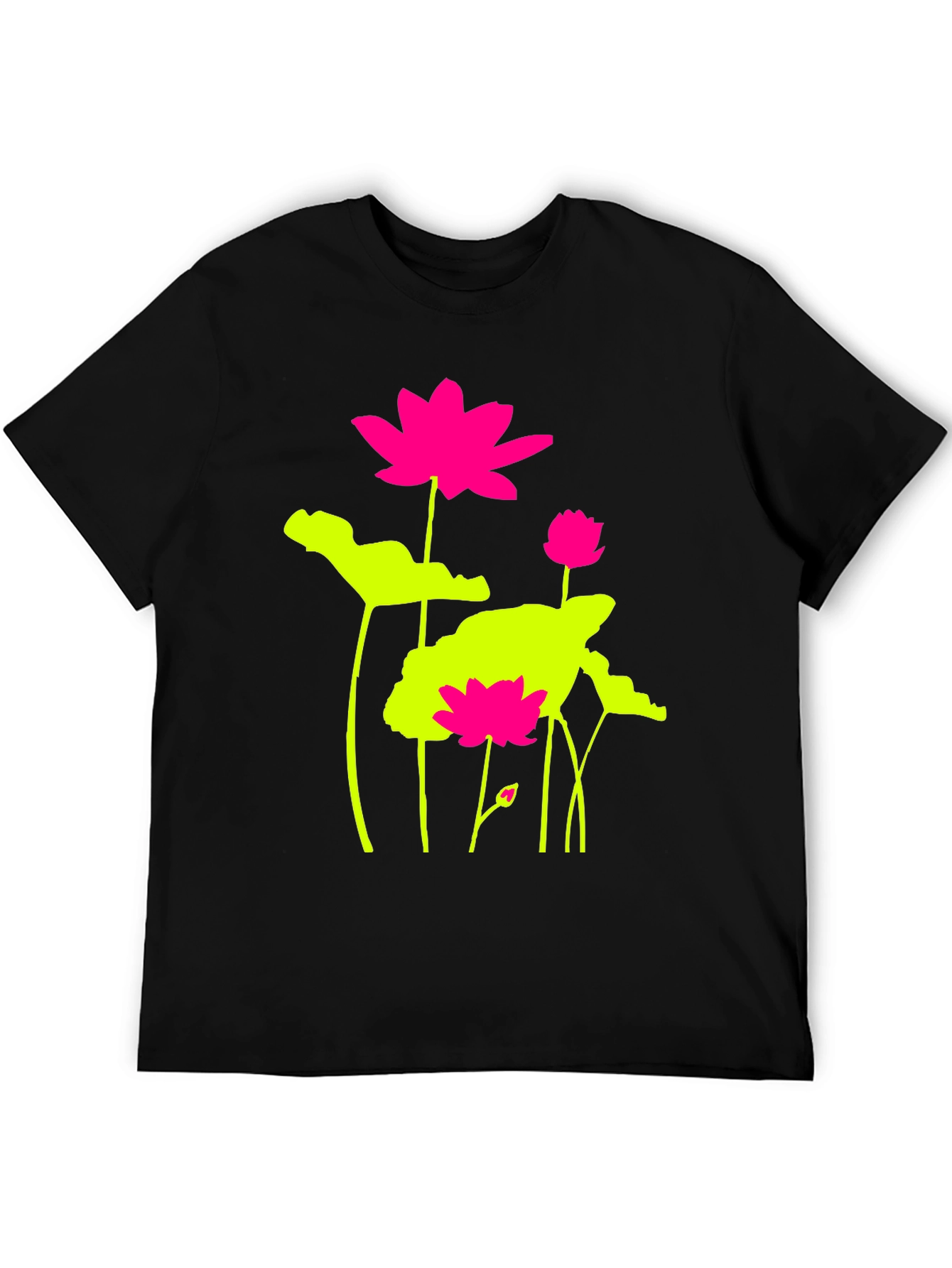 Lotus Flower Graphic Print T-Shirt