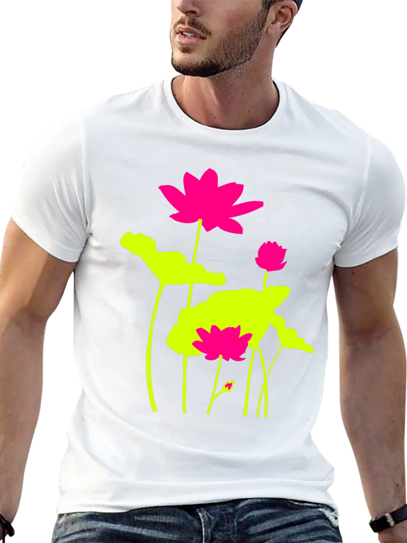 Lotus Flower Graphic Print T-Shirt