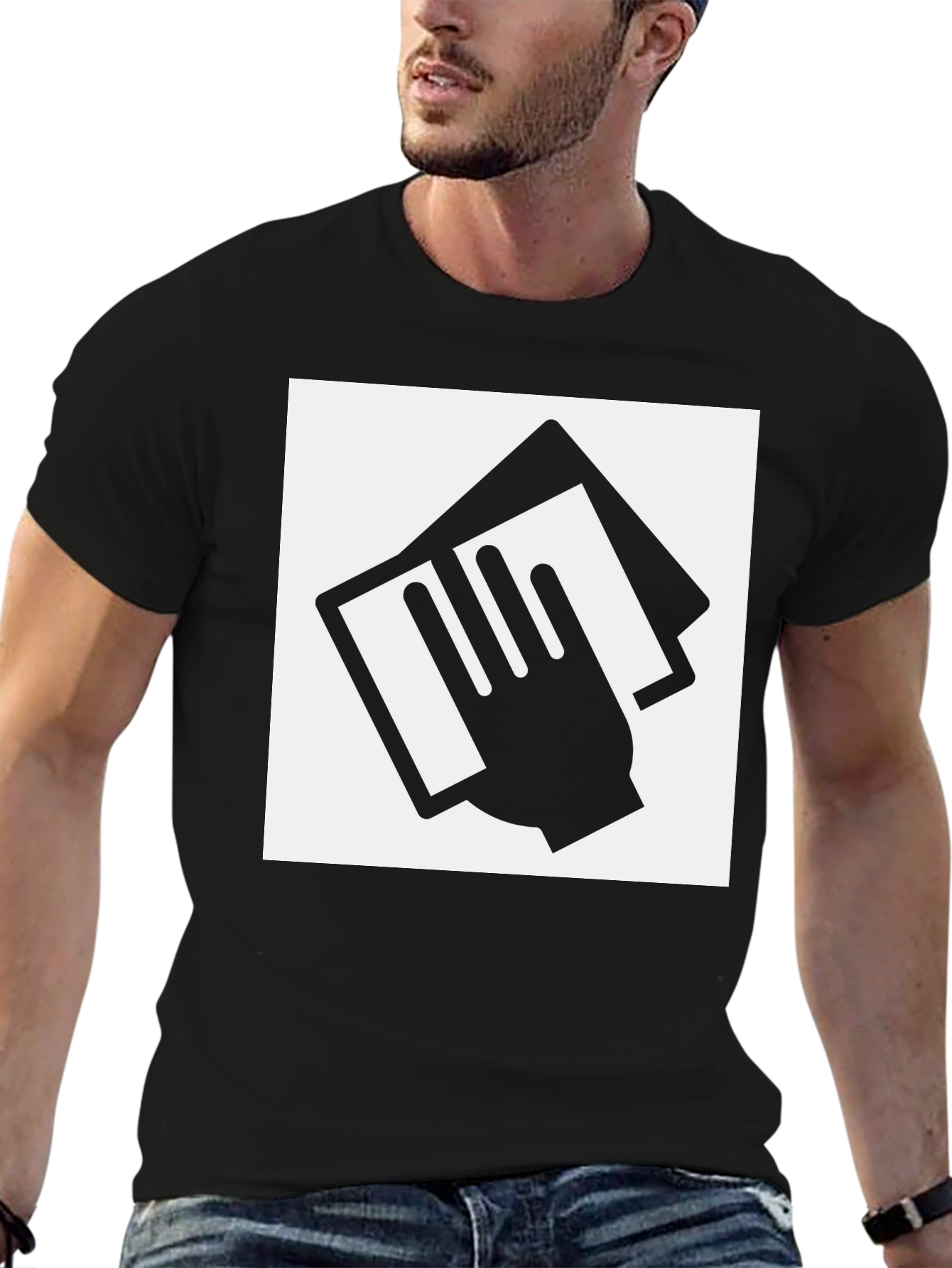 Clean Up T-Shirt: Stylish Hand & Wipe Graphic Tee