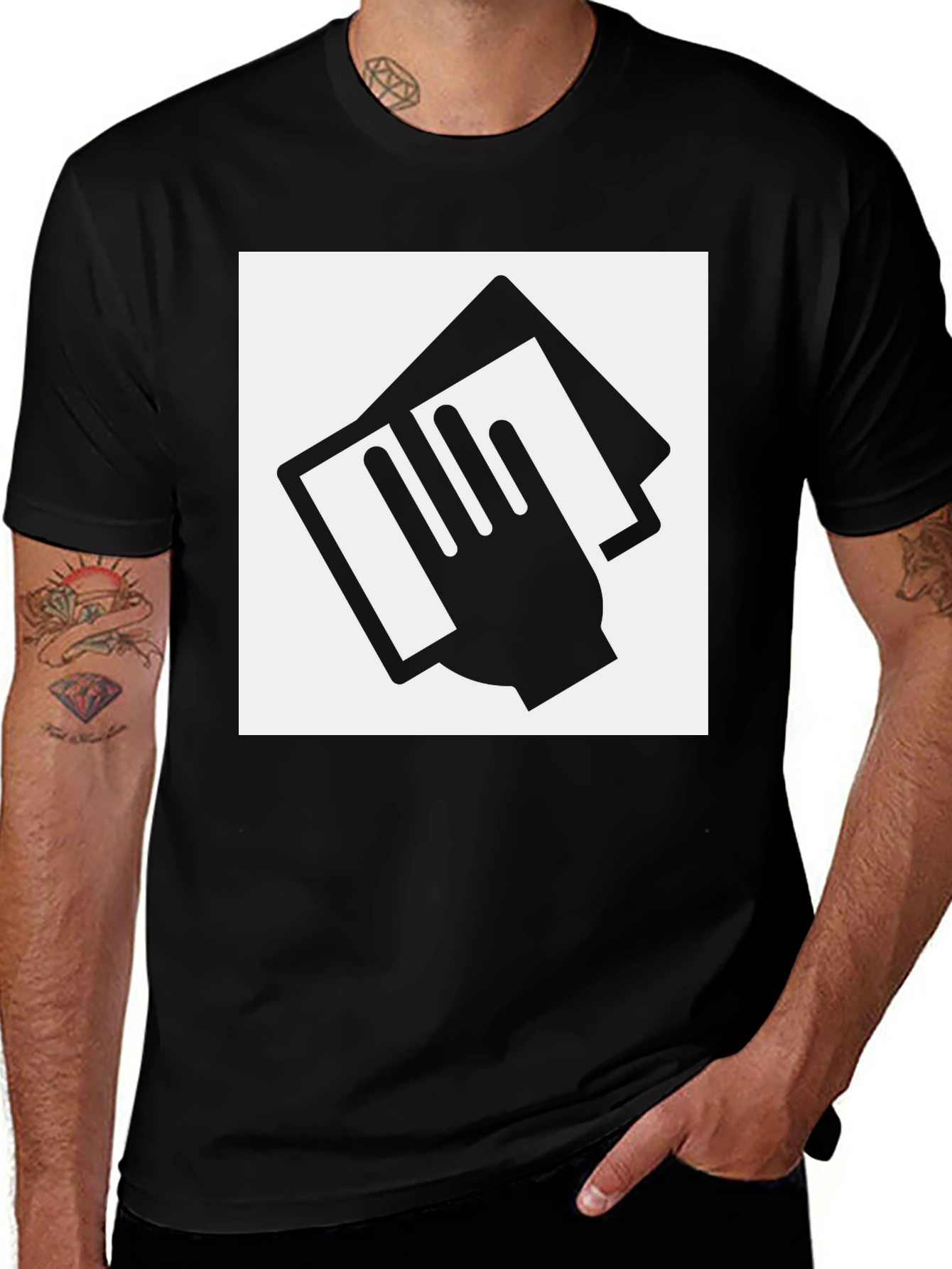 Clean Up T-Shirt: Stylish Hand & Wipe Graphic Tee