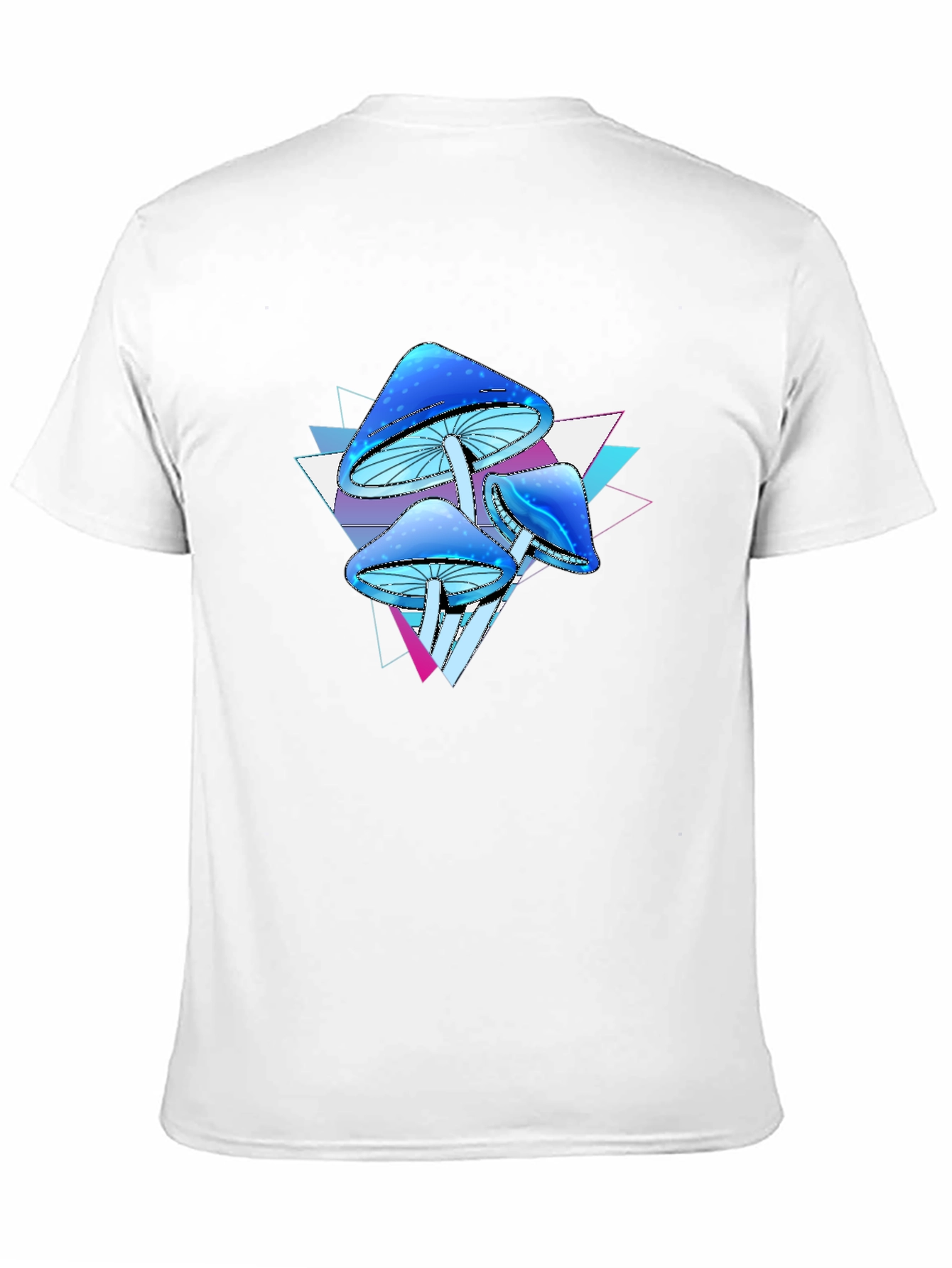 Psychedelic Mushroom Graphic Tee - Black Cotton Blend