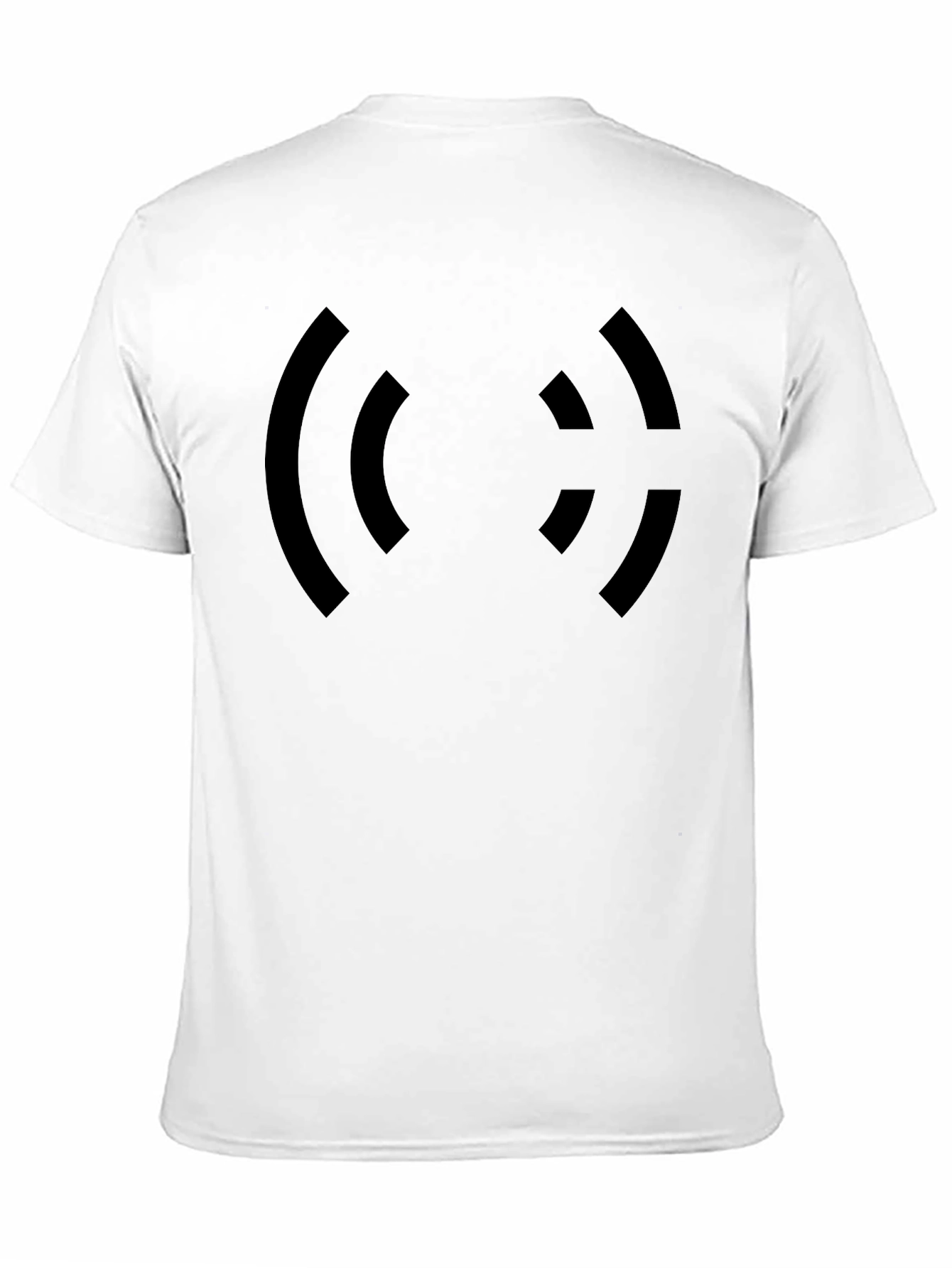 Black Graphic Tee - Curvy Bracket Design