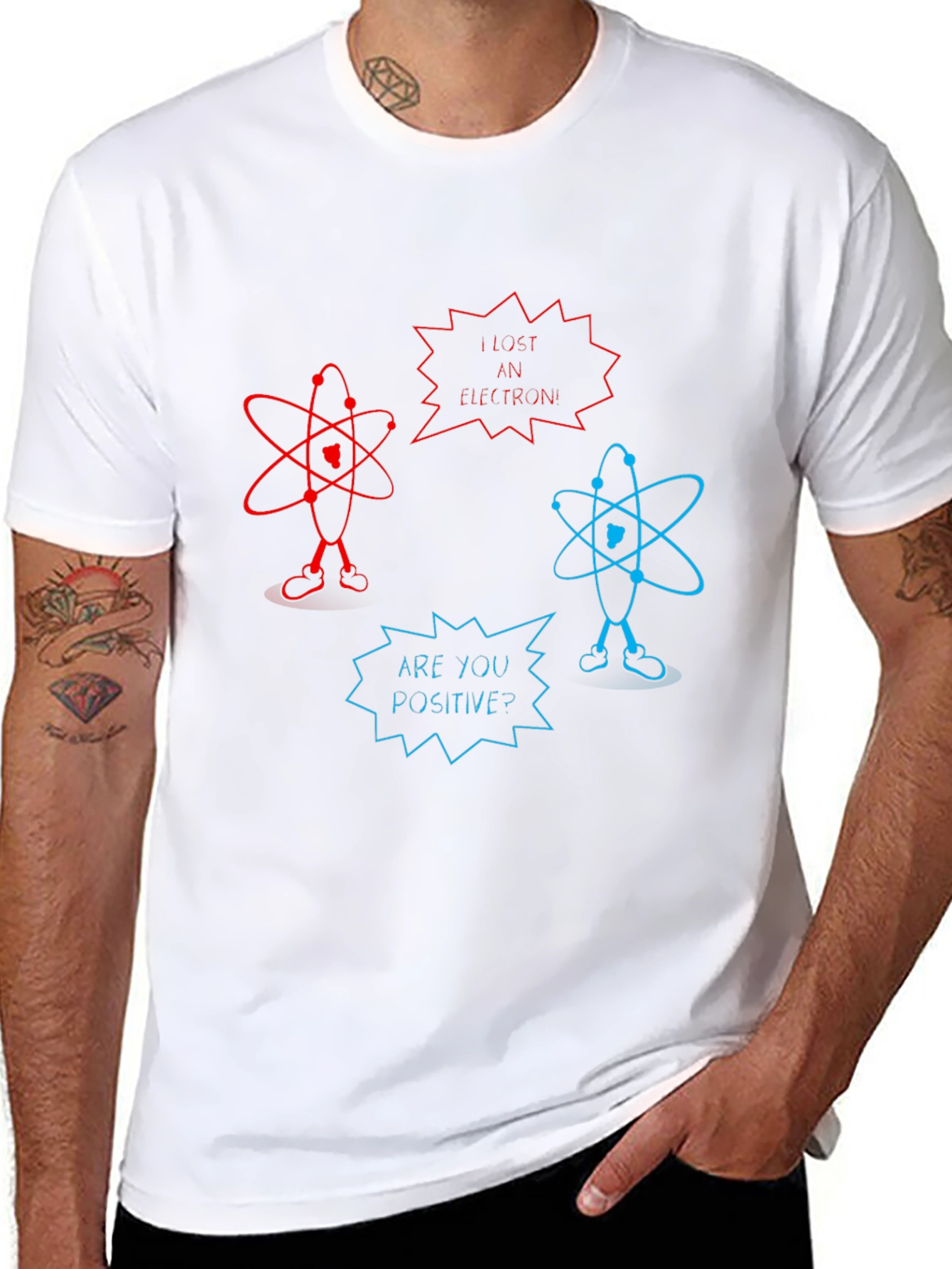 Funny Science Pun T-Shirt - Lost an Electron?