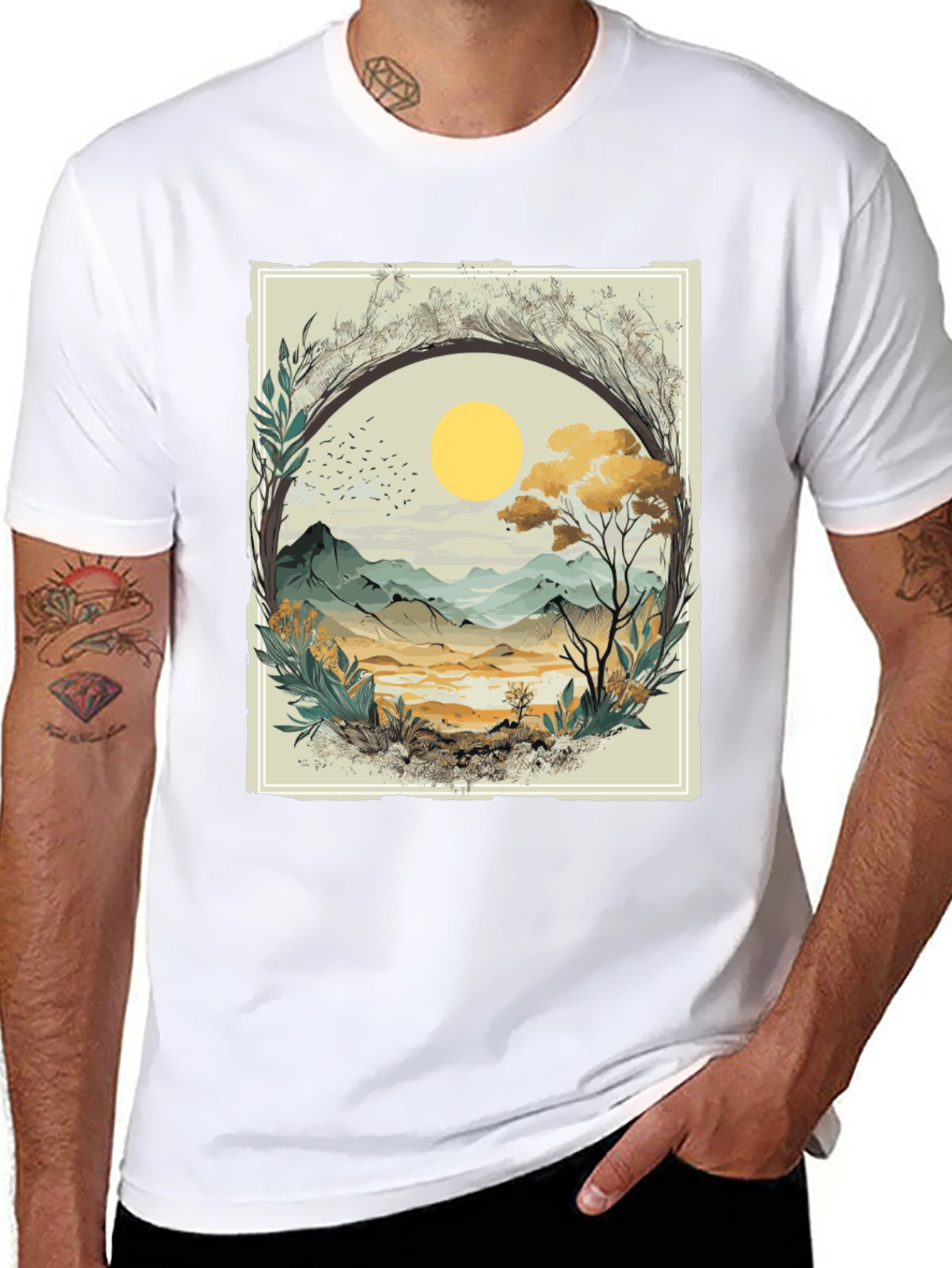 Nature Scene Graphic T-Shirt