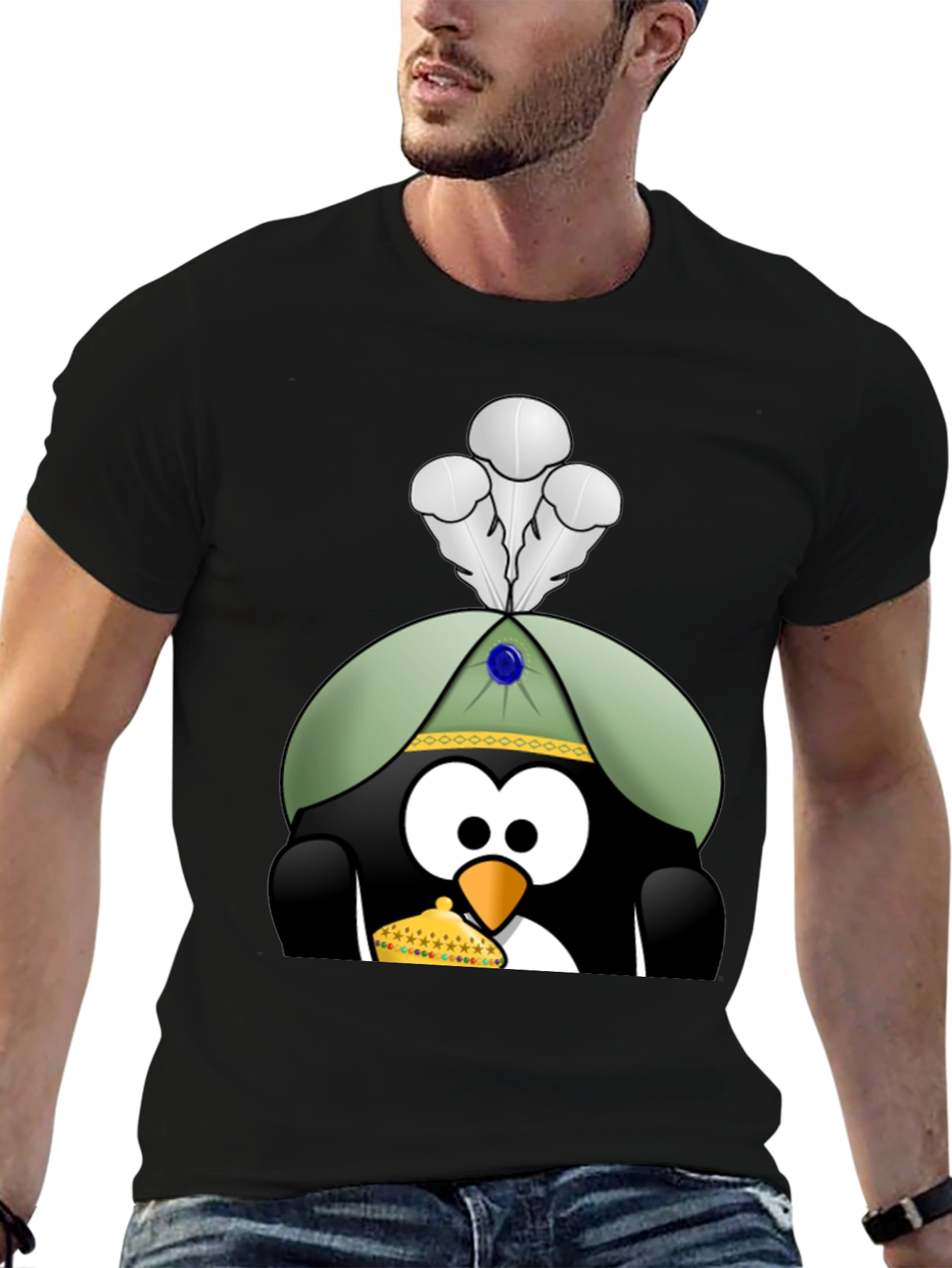 Penguin T-Shirt with Royal Hat & Crown
