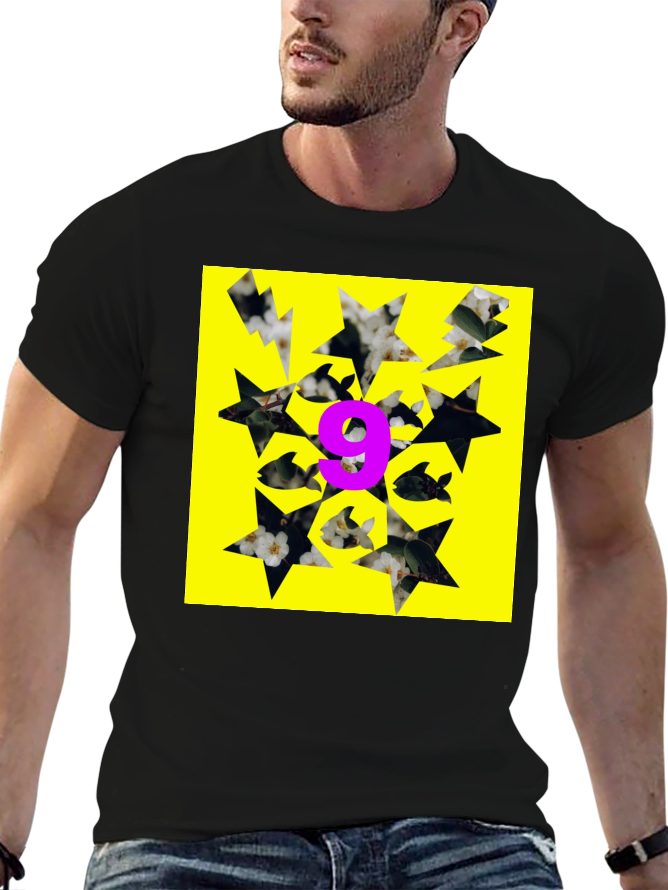 Graphic Tee - Nine Fish Star Yellow