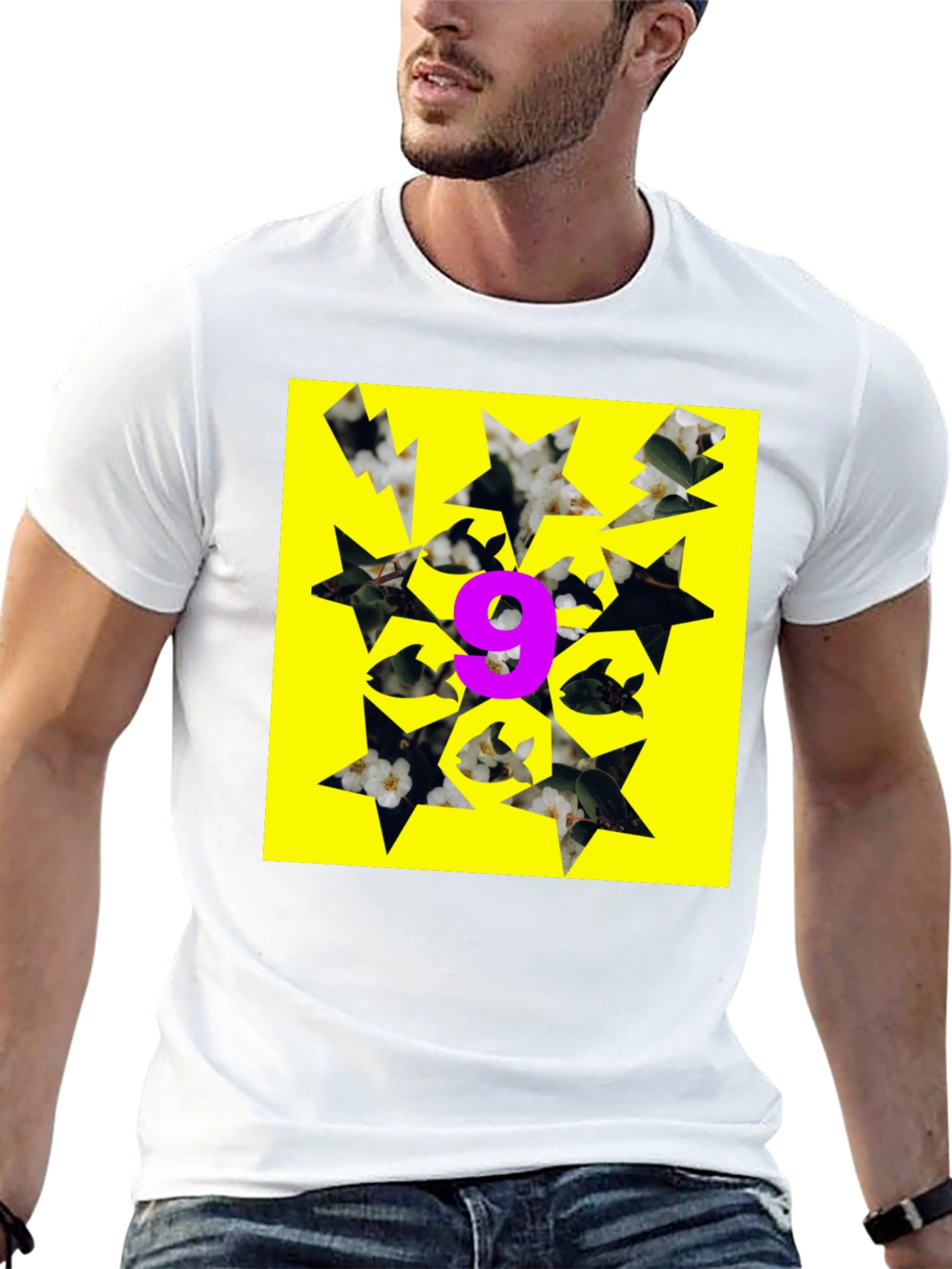Graphic Tee - Nine Fish Star Yellow