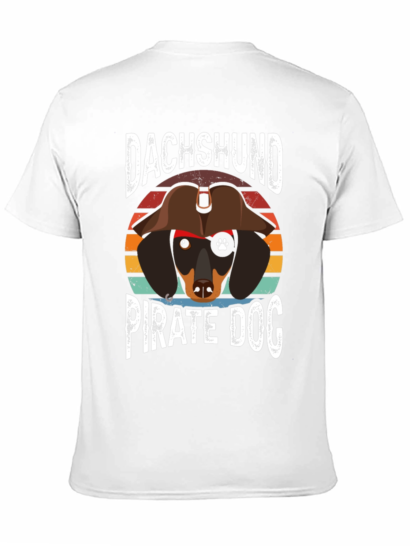 Dachshund Pirate Dog T-Shirt - Black