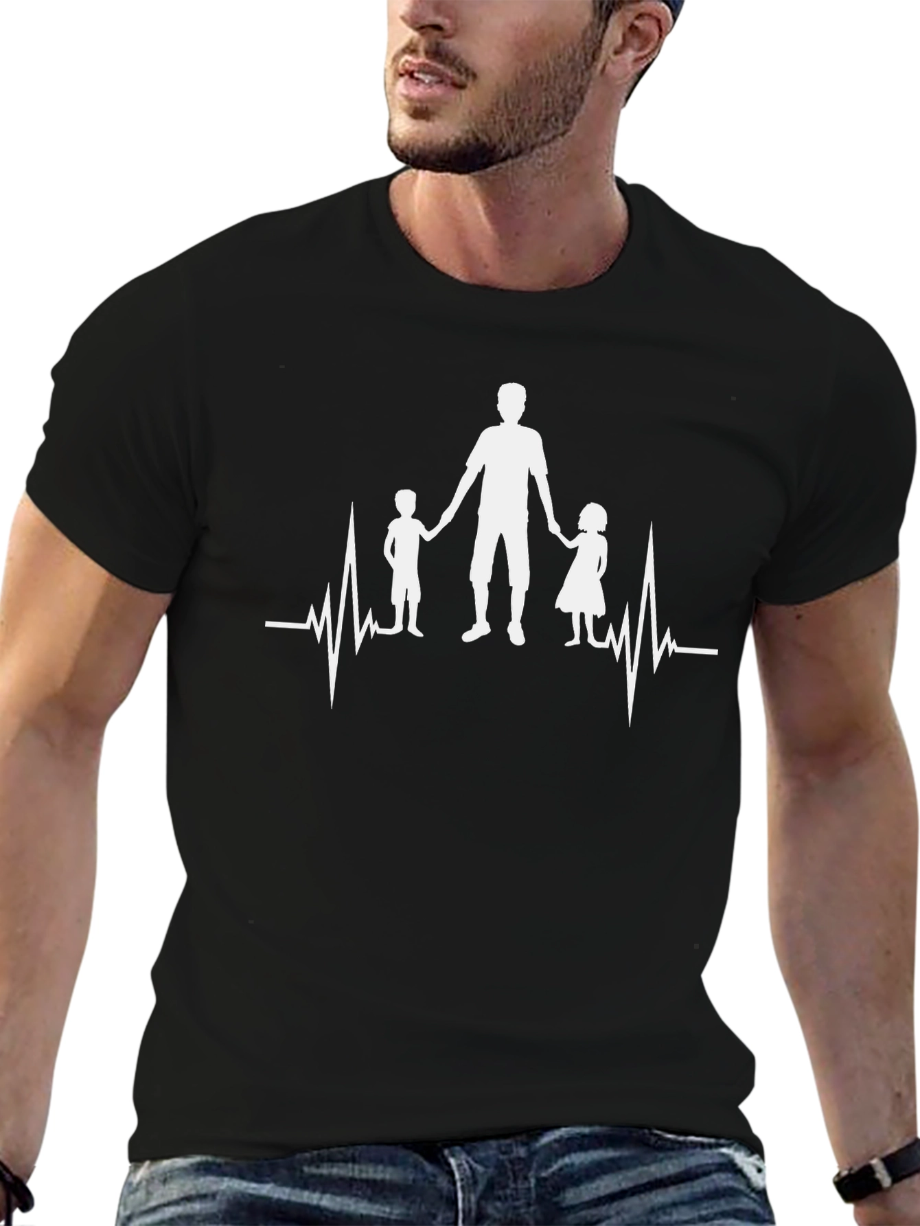 Dad Life Heartbeat T-Shirt - Fathers Day Gift