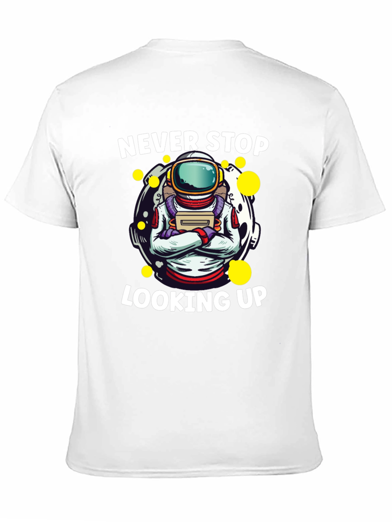 Never Stop Looking Up Astronaut Graphic Tee