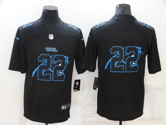Men's Carolina Panthers #22 Christian McCaffrey Black Alternate Player Game Jerseys