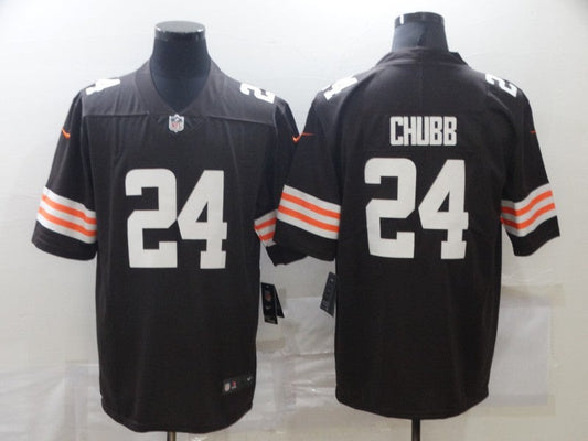 Men's Cleveland Browns Nick Chubb #24 Brown Game Player Jerseys