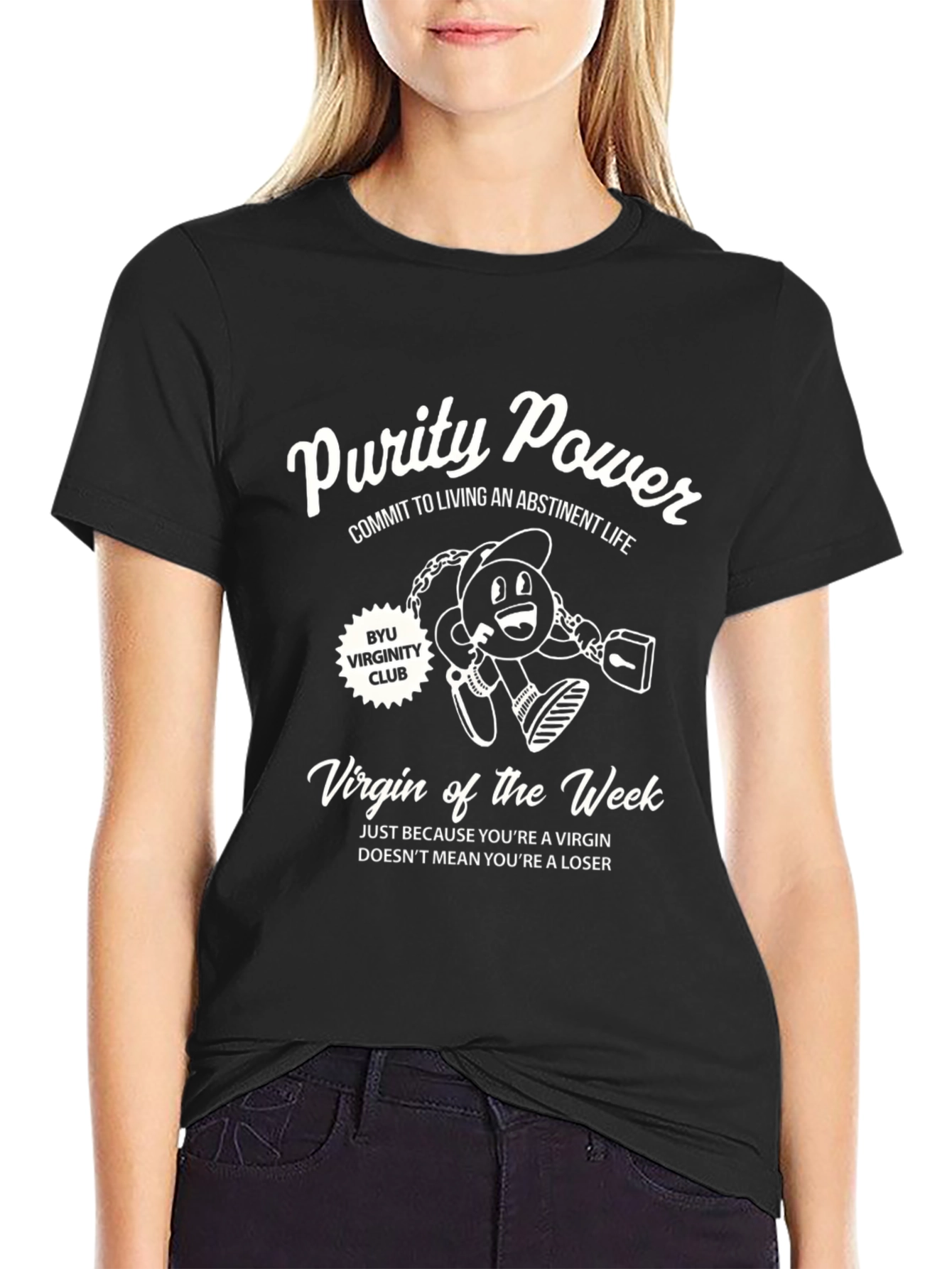 Purity Power T-Shirt Virginity Club Week Cotton Tee