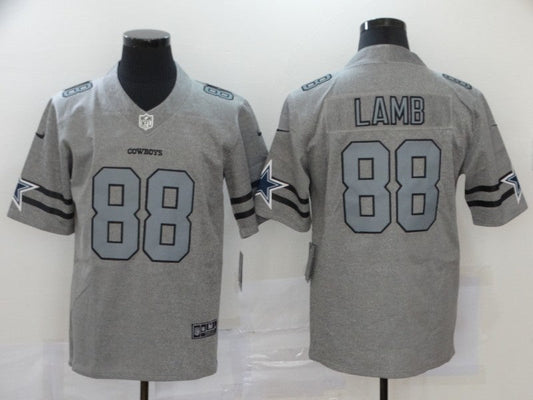 Men's Dallas Cowboys CeeDee Lamb #88 Gray Player Game Jerseys