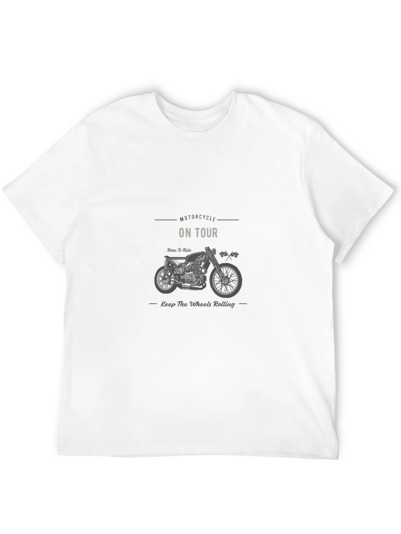 Motorcycle On Tour Graphic T-Shirt - Classic Black