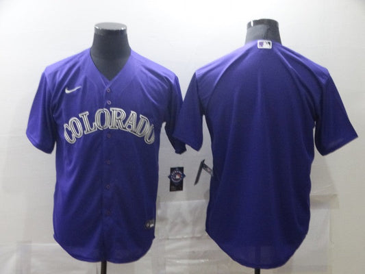 Men's Colorado Rockies Purple Alternate Replica Blank Jerseys