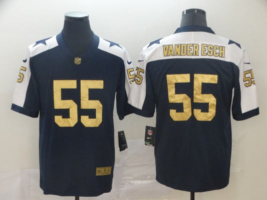 Men's Dallas Cowboys Leighton Vander Esch #55 Navy Authentic Game Jerseys