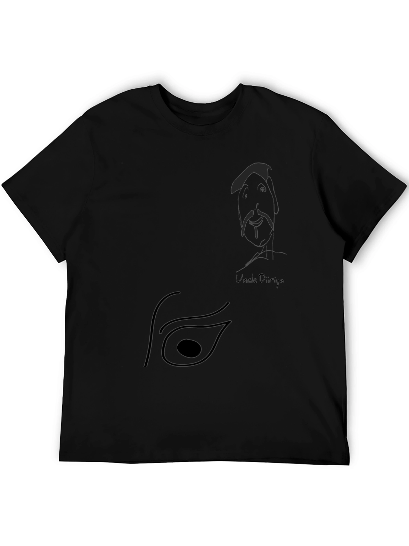 Unique Graphic Black T-Shirt - Uncle Dunya Design