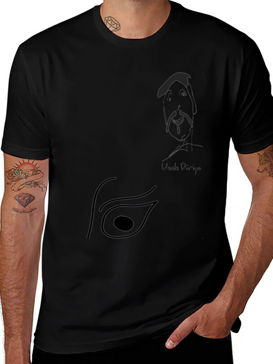 Unique Graphic Black T-Shirt - Uncle Dunya Design