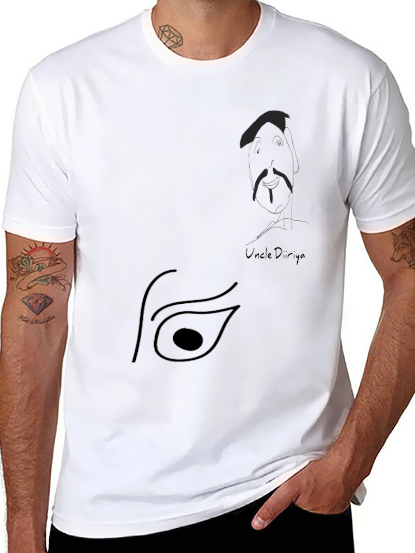 Unique Graphic Black T-Shirt - Uncle Dunya Design