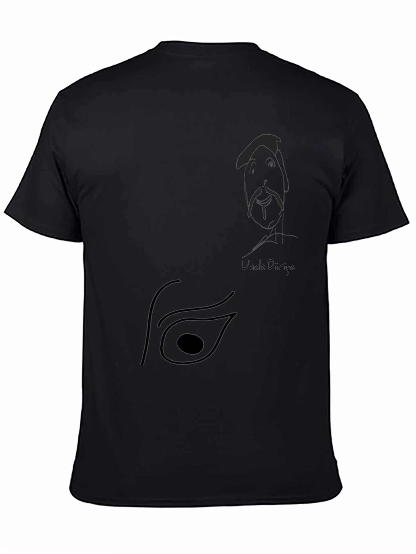 Unique Graphic Black T-Shirt - Uncle Dunya Design