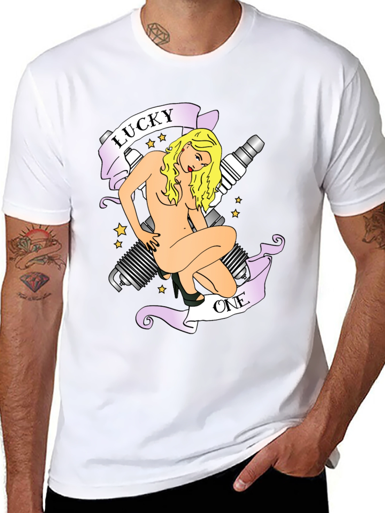 Lucky One Graphic Tee - Black