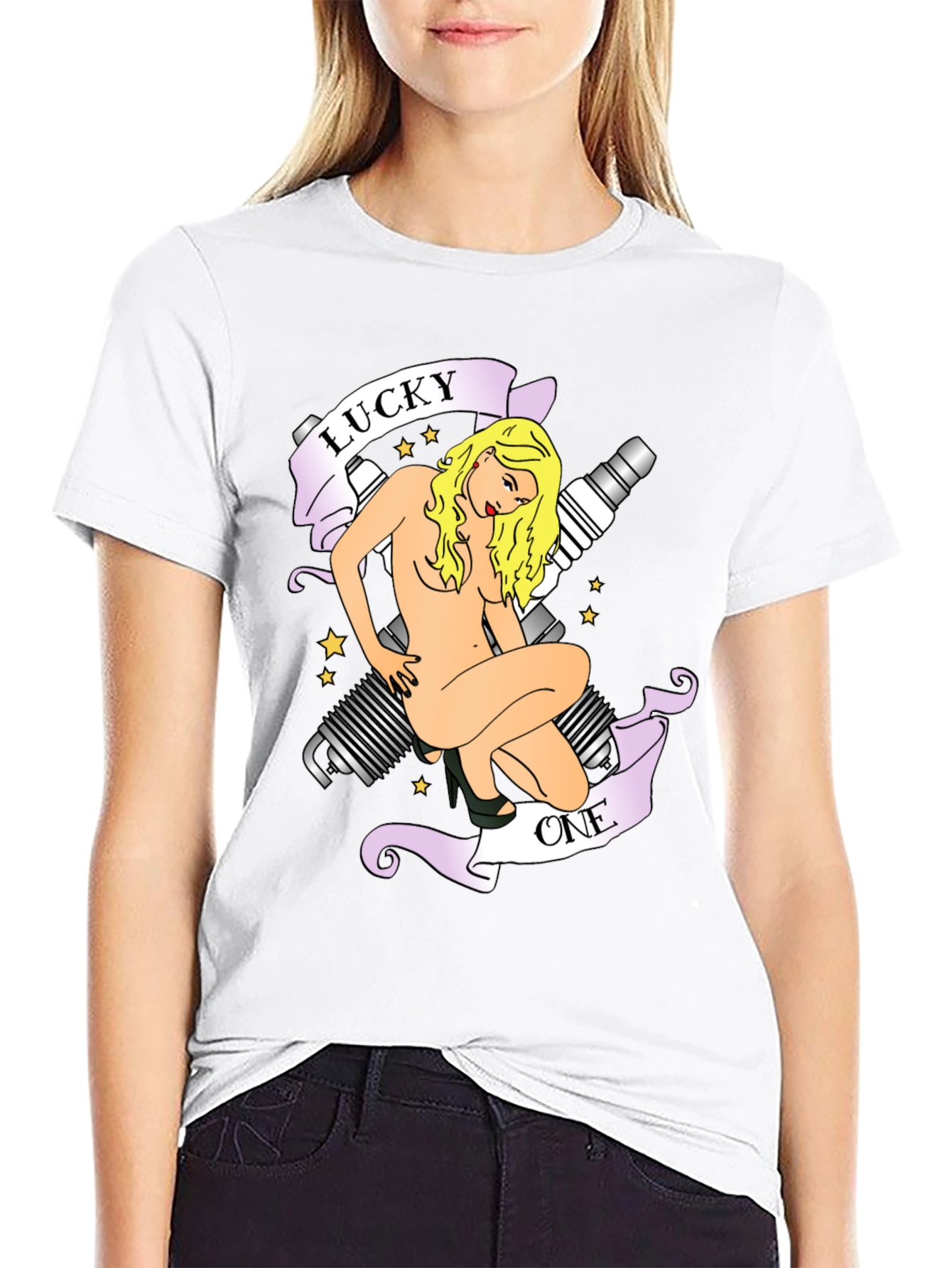Lucky One Graphic Tee - Black