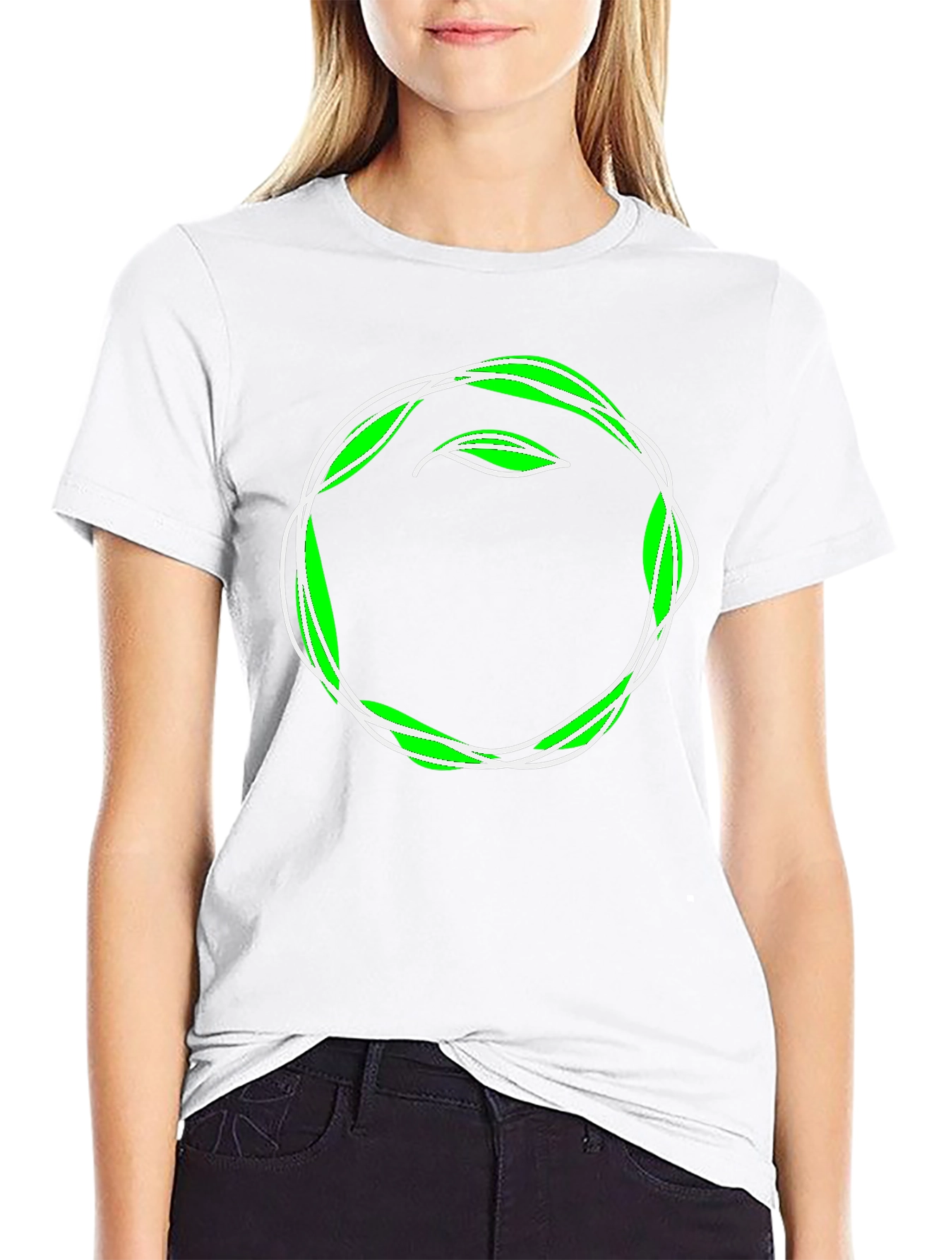 Leaf Circle Graphic Tee - Eco-Friendly Style