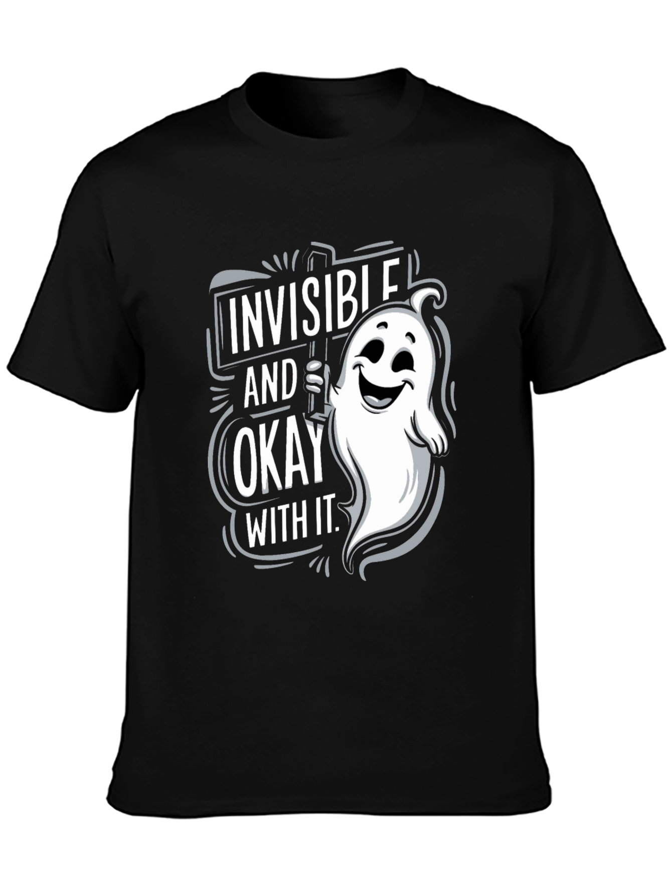 Invisible & Okay Ghost Graphic T-Shirt