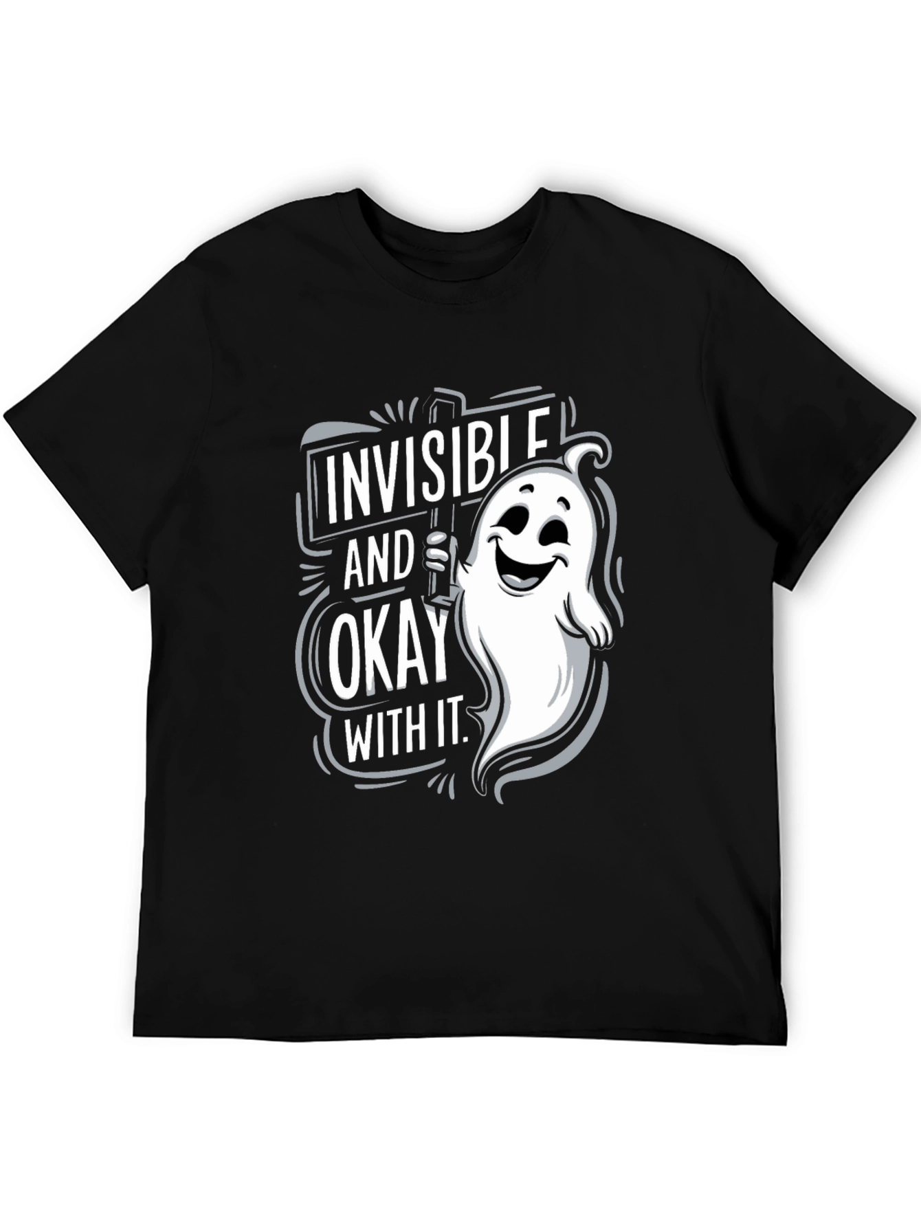 Invisible & Okay Ghost Graphic T-Shirt