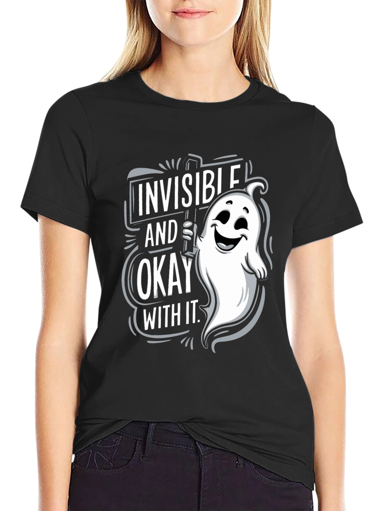 Invisible & Okay Ghost Graphic T-Shirt